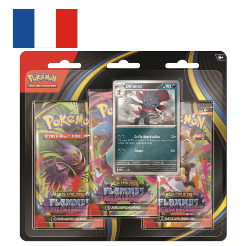 Pokémon - Tripack Dimoret - Méga-Évolution - Flammes Fantasmagoriques - Version Française