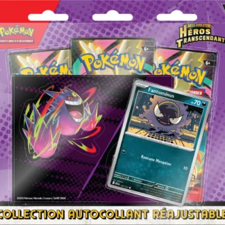 Pokémon - Tripack Collection Autocollant Réajustable ME02.5 : Héros Transcendants - Fantominus - Version Française