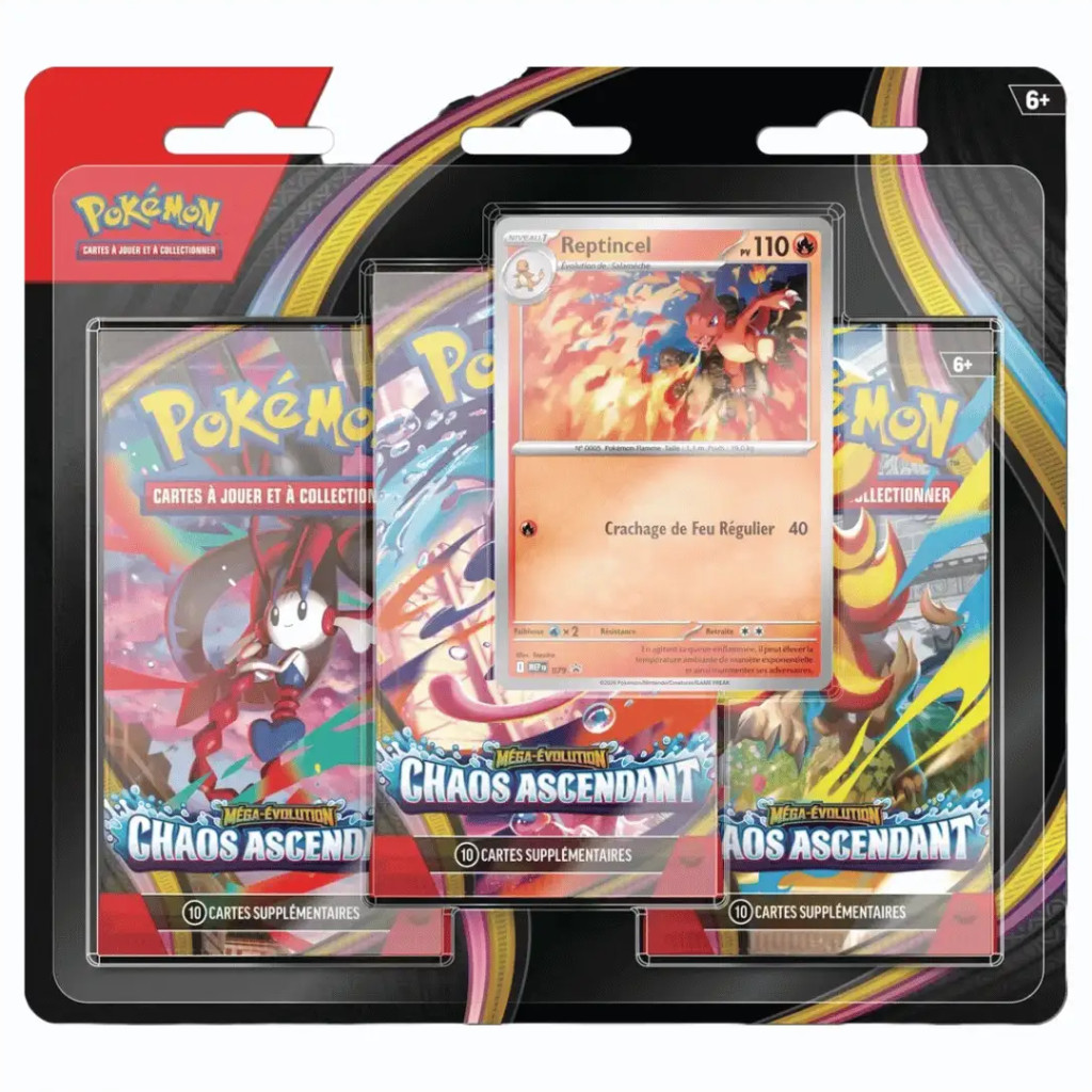Pokémon - Tripack ME04 - Chaos Ascendant - Reptincel - Version Française